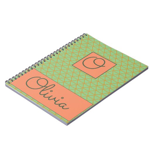 Personalisiert durch Name Design Spiralnotebook Notizblock (Linke Seite)