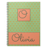 Personalisiert durch Name Design Spiralnotebook Notizblock (Vorderseite)