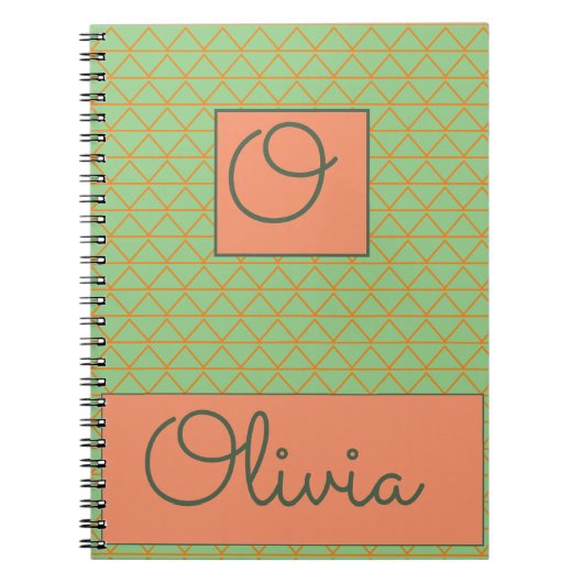 Personalisiert durch Name Design Spiralnotebook Notizblock (Vorderseite)