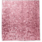Personalisiert Duschvorhang Rose Gold Glitzer (Vorderseite)