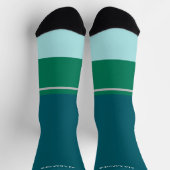 Personalisiert /dusky Blau Grün/Blau Socken (Oben)