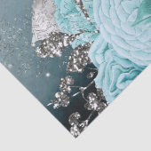 Personalisiert Dusty Blue Floral Wedding Seidenpapier (Detail)