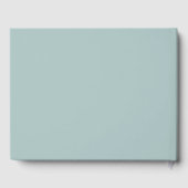 Personalisiert Dusty Blue Gästebuch (Rückseite)