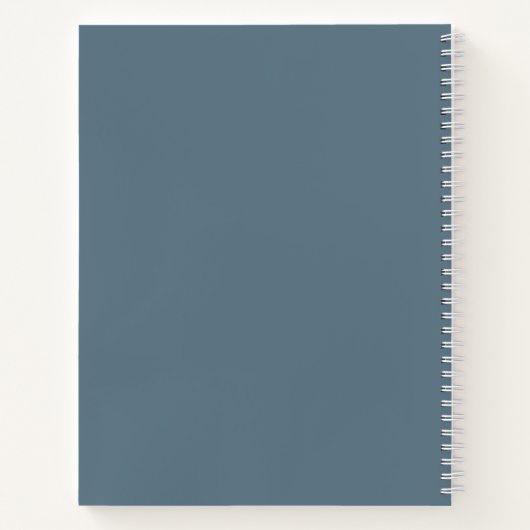 Personalisiert Dusty Blue Spiral Notebook Notizblock (Rückseite)