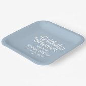 Personalisiert Dusty Blue Wedding Brautparty Pappteller (Gewinkelt)