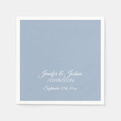 Personalisiert Dusty BLUE Wedding Serviette (Vorderseite)