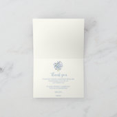 Personalisiert Dusty Blue Wildblume Brautparty Dankeskarte (Innenseite)