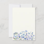 Personalisiert Dusty Blue Wildblume Brautparty Dankeskarte (Rückseite)