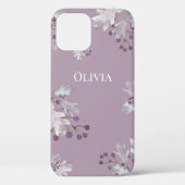Personalisiert Dusty Lavender Berries Modern Case-Mate iPhone Hülle (Rückseite)