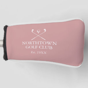 Personalisiert Dusty Rose Pink Golf Club Name Headcover