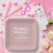 Personalisiert Dusty Rose Wedding Brautparty Pappteller (Party)