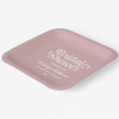 Personalisiert Dusty Rose Wedding Brautparty Pappteller (Gewinkelt)