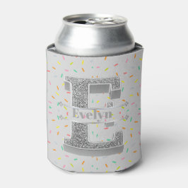 Personalisiert E Initial Silver Monogram Ihr Name Dosenkühler