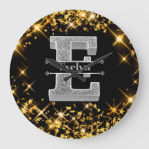 Personalisiert E Initial Silver Monogram Ihr Name