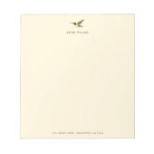 Personalisiert Ecru Hummingbird Notepad Notizblock (Vorderseite)