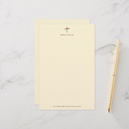 Personalisiert Ecru Hummingbird Stationery Briefpapier