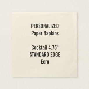 Personalisiert Ecru Standard Cocktailpapier Napkin Serviette