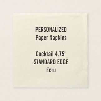 Personalisiert Ecru Standard Cocktailpapier Napkin Serviette