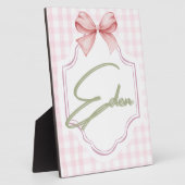 Personalisiert Eden Baby Girl Kinderzimmer Bow&Gin Fotoplatte (Seite)