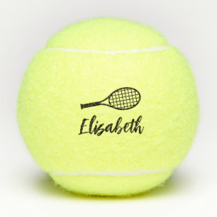 Personalisiert Edgy Modern Script Name Tennisbälle