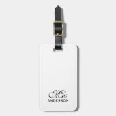 Personalisiert Editable Colors Elegante Script Mrs Gepäckanhänger (Vorderseite vertikal)