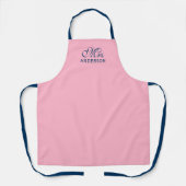 Personalisiert Editable Colors Elegante Script Mrs Schürze (Vorderseite)