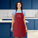 Personalisiert Editable Colors Elegante Script Mrs Schürze<br><div class="desc">Personalisierte Schürze, dass Sie Ihren Namen mit dem Wort "Mrs." in elegantem Skript vor einer bearbeitbaren Hintergrundfarbe hinzufügen können (klicken Sie auf die Schaltfläche Anpassen und ändern Sie die Hintergrundfarbe). Sie können sogar die Farbe des Gurtbandes (auf der Produktseite selbst verfügbar) in die gewünschte Farbe ändern. Es ist ein großartiges...</div>