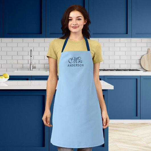 Personalisiert Editable Colors Elegante Script Mrs Schürze