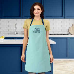 Personalisiert Editable Colors Elegante Script Mrs Schürze