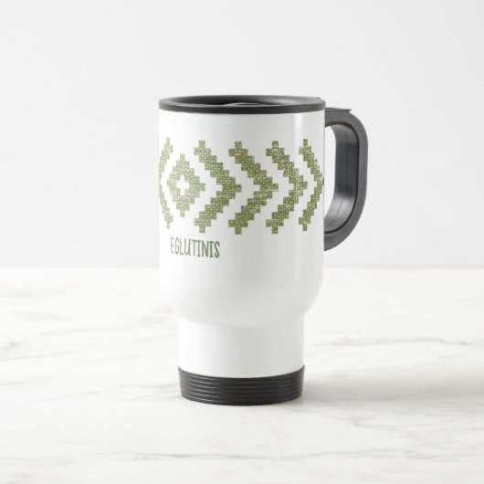 Personalisiert Eglutinis Baltic Pattern Vintag Reisebecher (VorderseiteRechts)