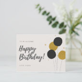 Personalisiert - Ehemann zum Geburtstag Postkarte (Stehend Vorderseite)