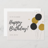 Personalisiert - Ehemann zum Geburtstag Postkarte (Vorne/Hinten)