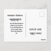 Personalisiert Eid al adha Postkarte (Rückseite)