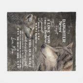 Personalisiert ein Brief an meine Tochter, Fleecedecke (Vorderseite (Horizontal))