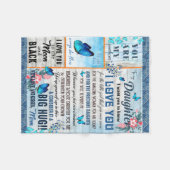 Personalisiert ein Brief an meine Tochter, Fleecedecke (Vorderseite (Horizontal))