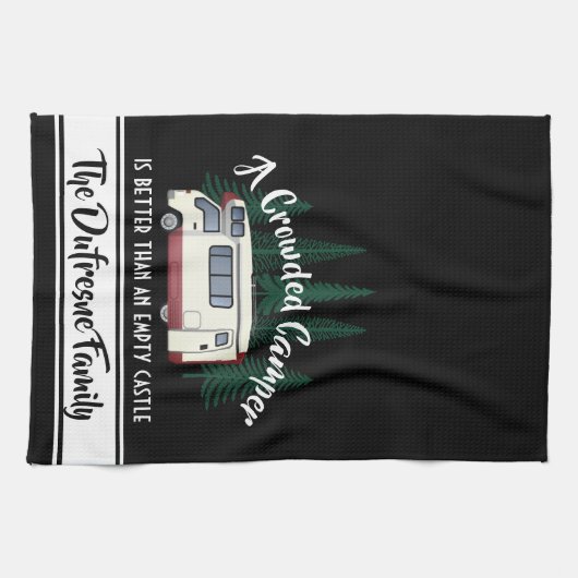 Personalisiert "Ein Crowded Camper" Geschirrtuch (Horizontal)
