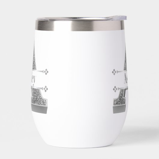 Personalisiert ein erstes Silver Monogramm Ihr Nam (Links)