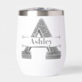 Personalisiert ein erstes Silver Monogramm Ihr Nam (Vorderseite)