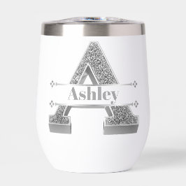 Personalisiert ein erstes Silver Monogramm Ihr Nam