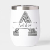 Personalisiert ein erstes Silver Monogramm Ihr Nam (Rückseite)