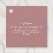 Personalisiert ein Geschenk von der modernen elega Geschenkanhänger (Vorderseite)