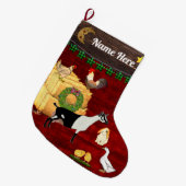 Personalisiert - Ein Land Weihnachten Alpenziege L Großer Weihnachtsstrumpf (Vorderansicht (hängend))