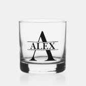Personalisiert ein Namensgeschenk für seinen Vater Whiskyglas (Vorderseite)