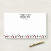 Personalisiert eine Anmerkung von der Post-it Klebezettel (Auf Schreibtisch)