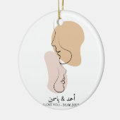 Personalisiert, eine Linie, Liebe, Boho, Arabisch Keramik Ornament (Links)