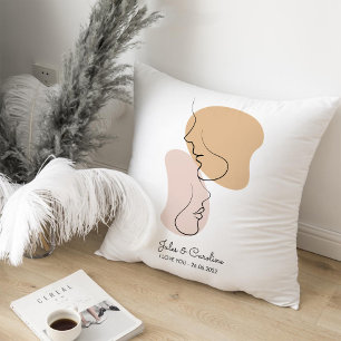 Personalisiert, eine Linie, Liebe, Boho, Arabisch Kissen