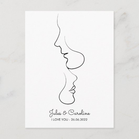 Personalisiert, eine Linie, Liebe, Boho, Arabisch Postkarte