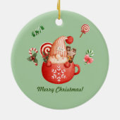 Personalisiert Einen Namen als Weihnachtsgnom in e Keramik Ornament (Hinten)