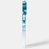 Personalisiert einen Namen Fresh Blue Gems Ombre h Case-Mate iPhone Hülle (Rückseite / Rechts)