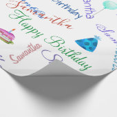 Personalisiert Einen Namen hinzufügen Benutzerdefi Geschenkpapier (Ecke)